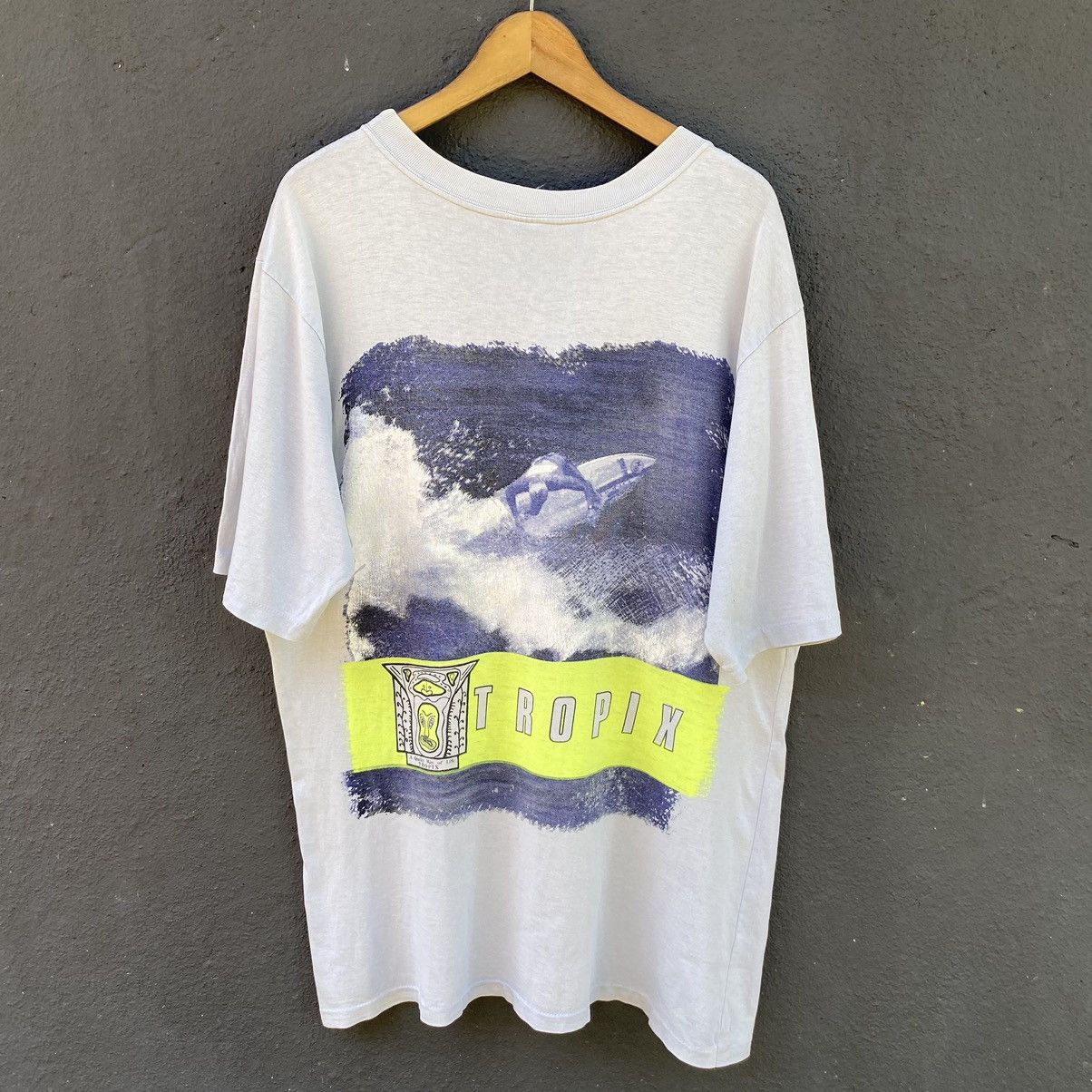 Man Made In Australia 💥SICK💥 THRASHED Vintage 90s Tropix Australia Surf ERD TEE Size US XL / EU 56 / 4 - 1 Thumbnail