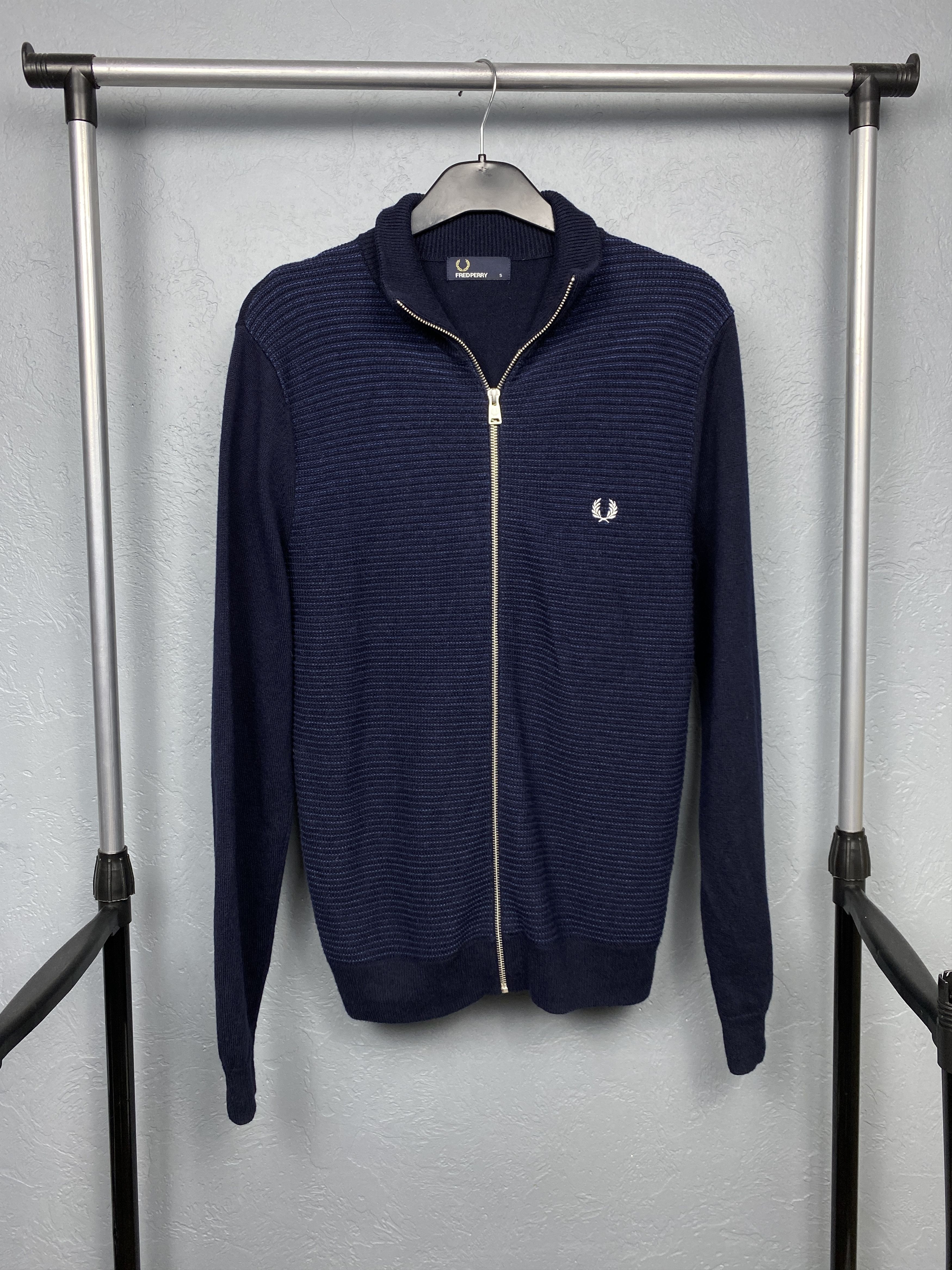 Fred Perry Fred Perry Vintage Mens Full Zip Wool Knit Sweater Size US S / EU 44-46 / 1 - 1 Thumbnail