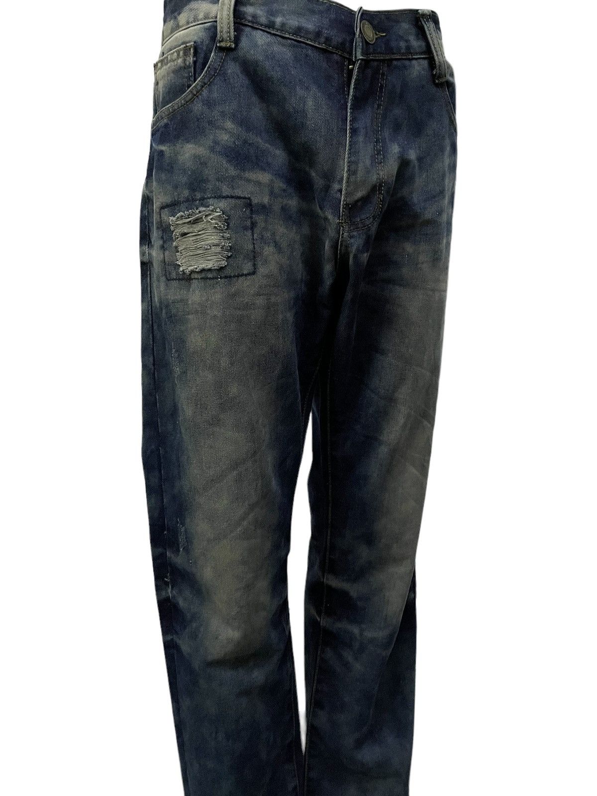 GOSTAR DE FUGA × Hysteric Glamour × Japanese Brand Martin Kustom Enzyme Mud Wash Distressed Jeans Size US 34 / EU 50 - 4 Thumbnail