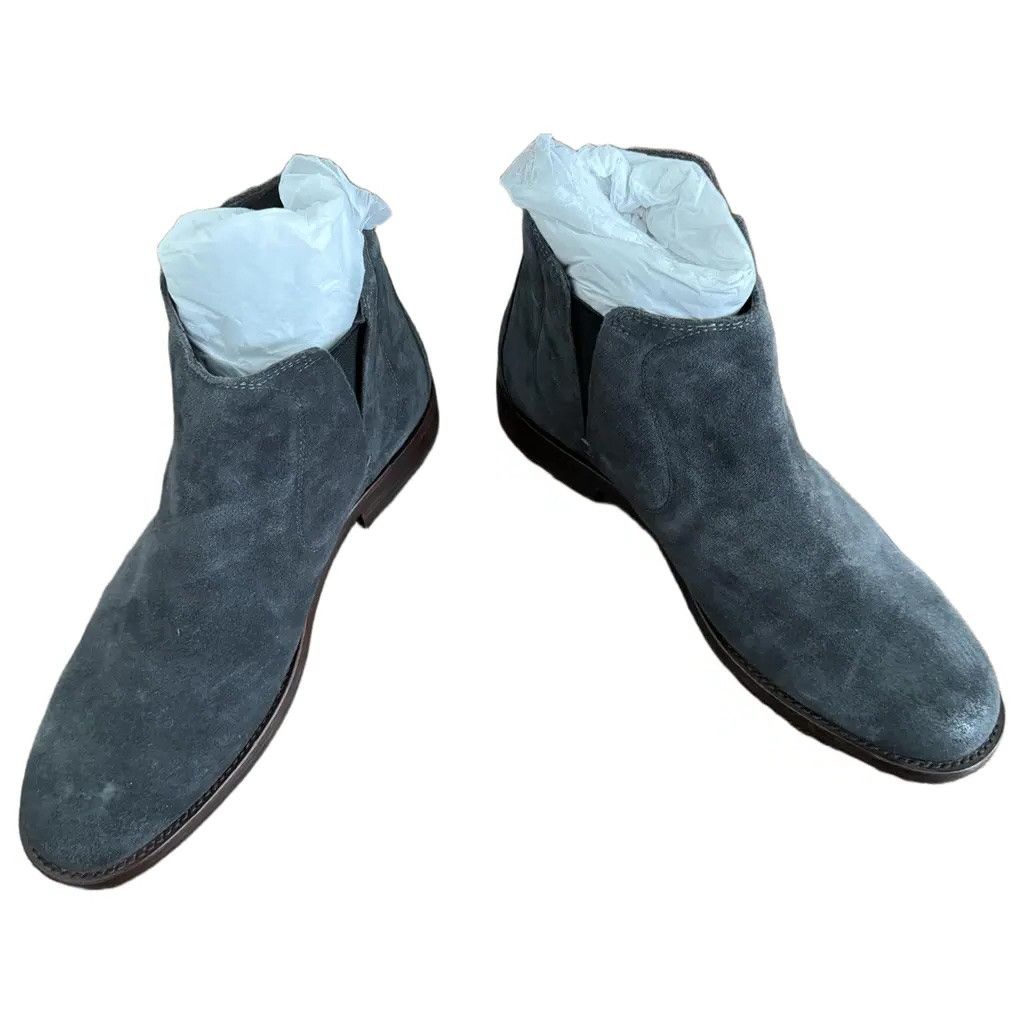 John Varvatos John Varvatos Grey Suede Ankle Boots - NEW Size US 8.5 / EU 41-42 - 1 Thumbnail
