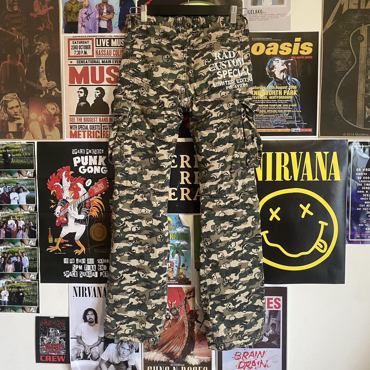Vintage Vintage Rad Custom Special Sherpa Lined Skull Print Pants Size US 26 / EU 42 - 8 Thumbnail