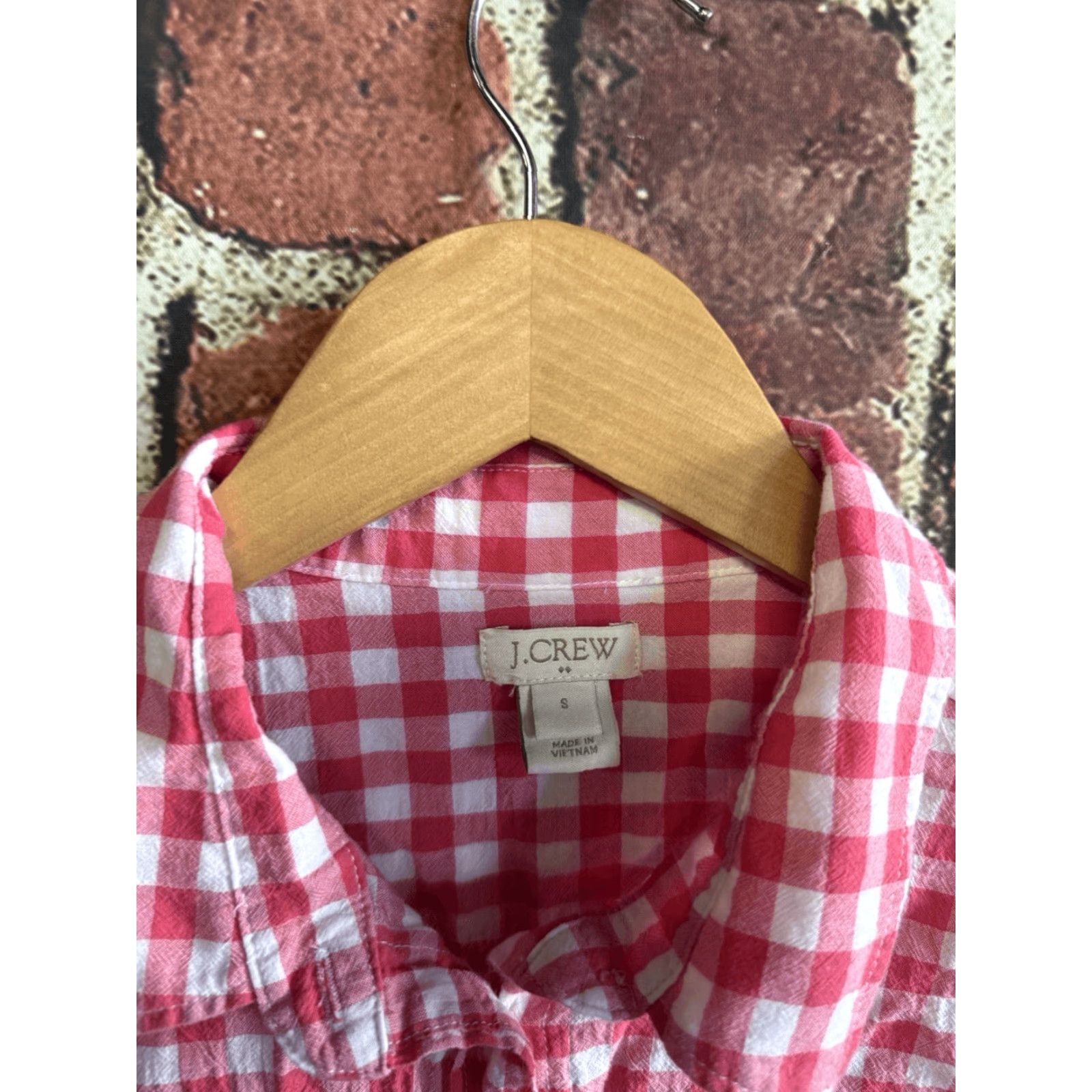 J.Crew VINTAGE J.CREW Shirt Ladies Red Checkered Long Sleeve Button-Up Size S Size S / US 4 / IT 40 - 3 Thumbnail