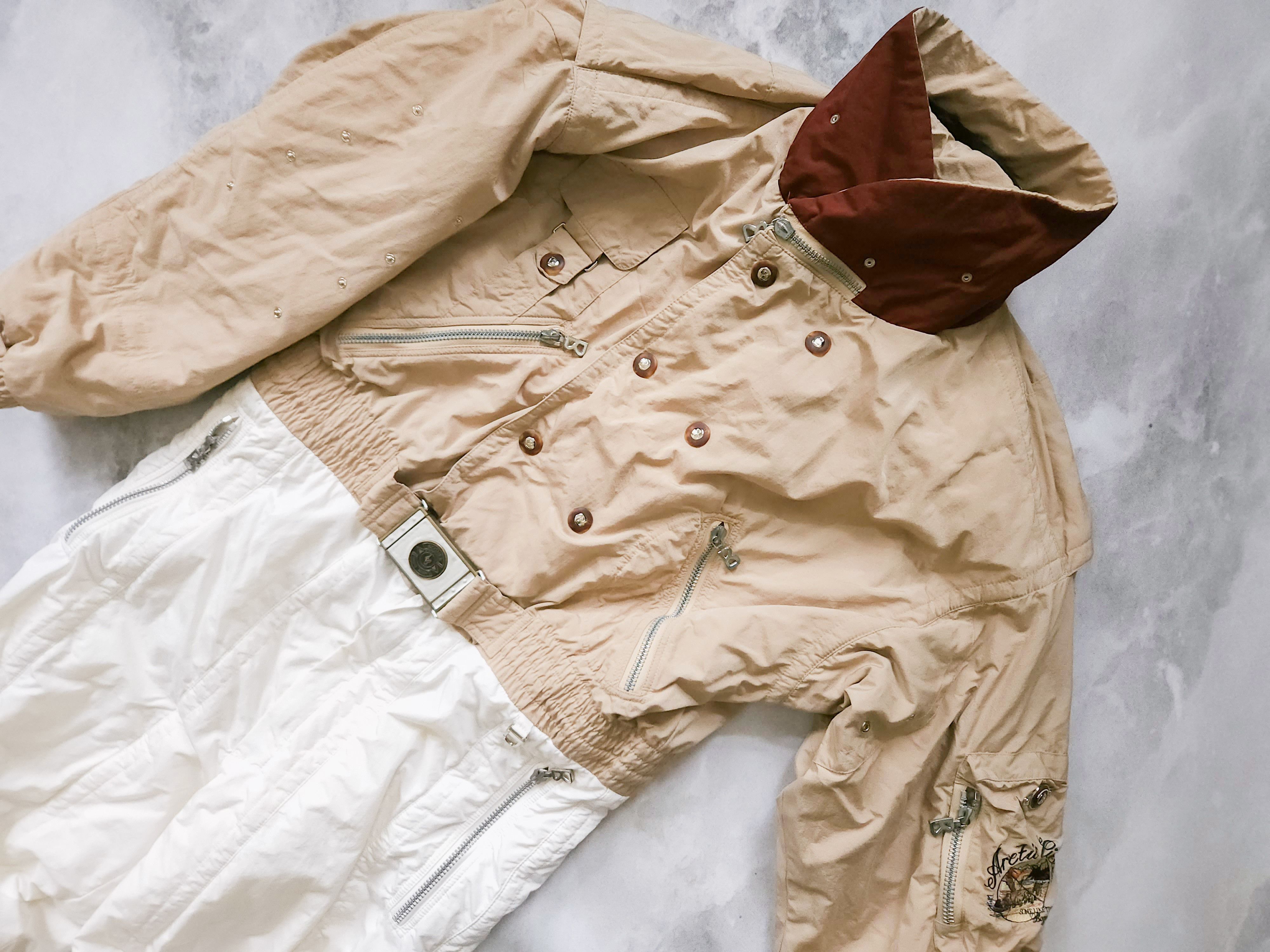 image of Vintage 80's Bogner Goan Thylmann Ski Overall Suit 50 in Beige, Men's (Size 34)