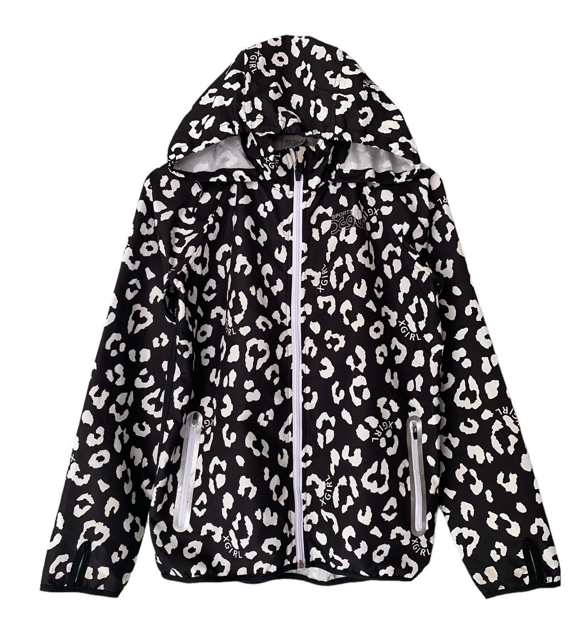 Vintage XGIRL Full Print Zipper Hoodie Outdoor Jacket (M) Size US M / EU 48-50 / 2 - 1 Thumbnail