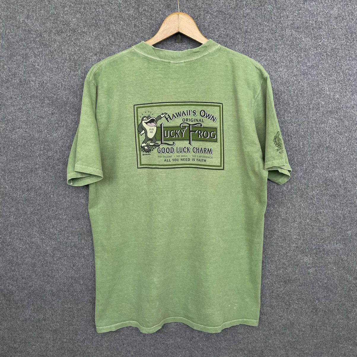Vintage Vintage 90s Lucky Frog All You Need Is Faith Funny Humor Tee Size US L / EU 52-54 / 3 - 1 Thumbnail