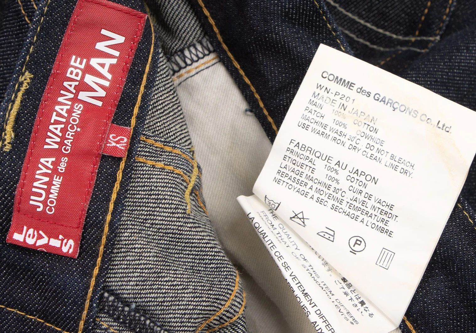 Junya Watanabe Back Cut Stitch Selvedge Denim Pants in Indigo XS Size US 26 / EU 42 - 19 Thumbnail