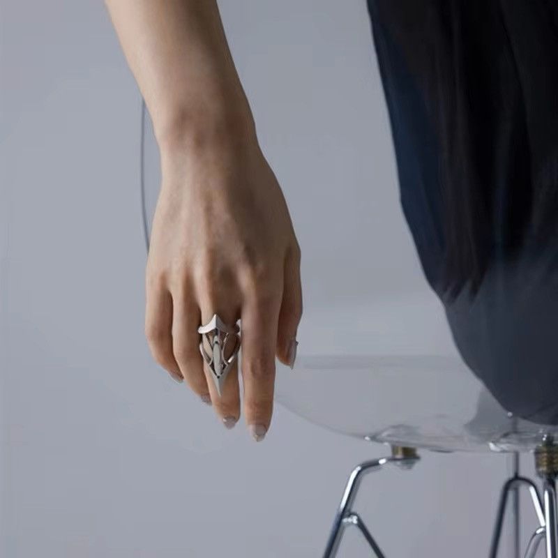 Jewelry Armor Retro Cyberpunk Ring Size ONE SIZE - 2 Thumbnail