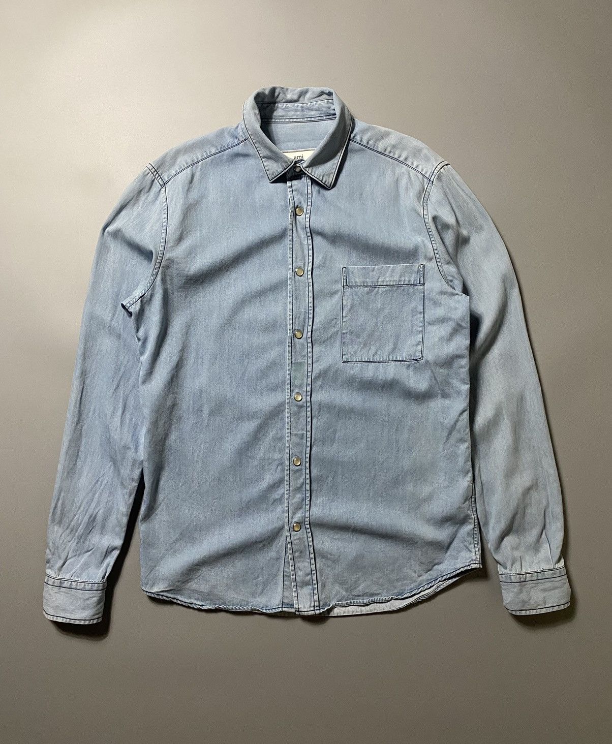 AMI AMI - Acid Wash Button Up Longsleeve Size US S / EU 44-46 / 1 - 1 Thumbnail