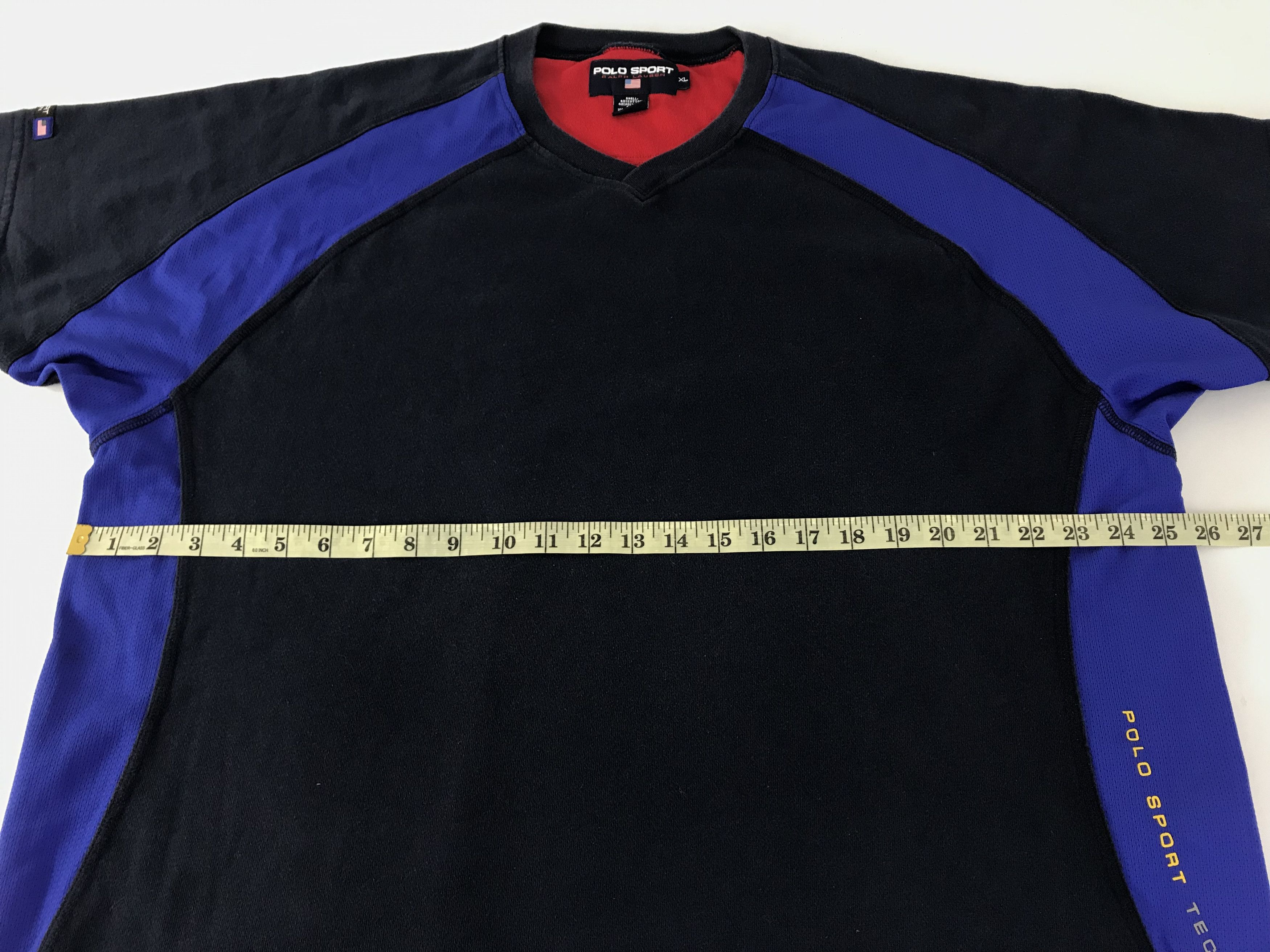 Polo Ralph Lauren 90s Polo Sport Ralph Lauren V Neck Printed Tee Size US XL / EU 56 / 4 - 8 Thumbnail