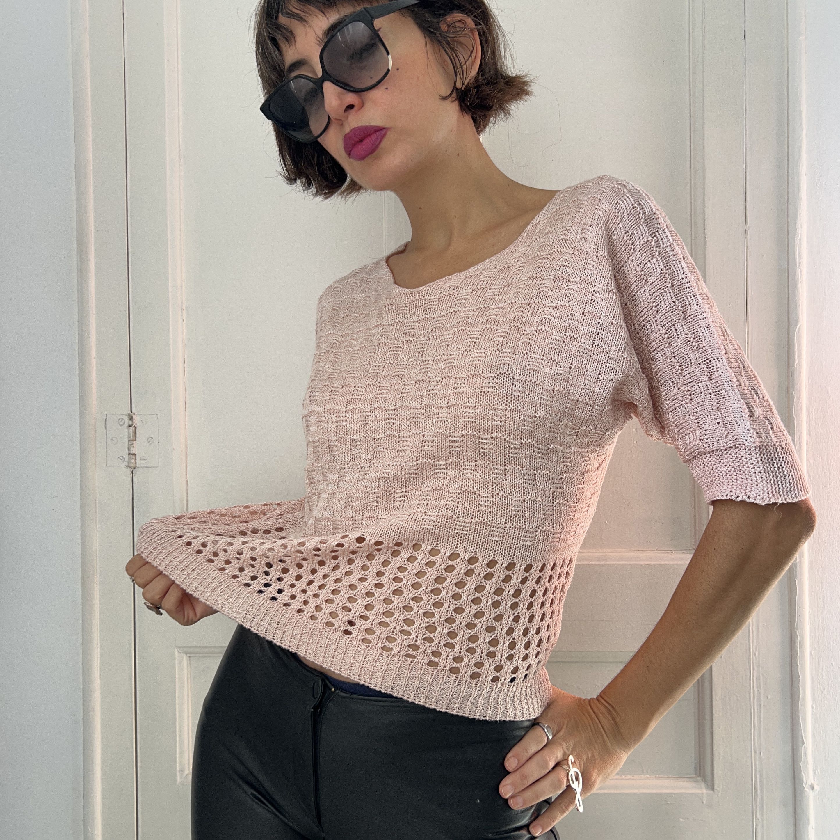 Vintage Vintage Y2K Blush Pink Sweater Size M / US 6-8 / IT 42-44 - 1 Thumbnail