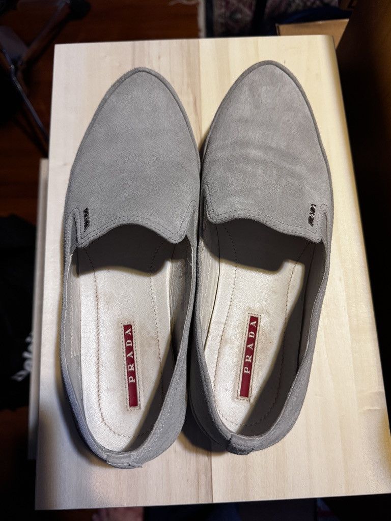 Prada Authentic Prada Suede Slip-Ons with box and dust bag Size US 7 / IT 37 - 1 Thumbnail