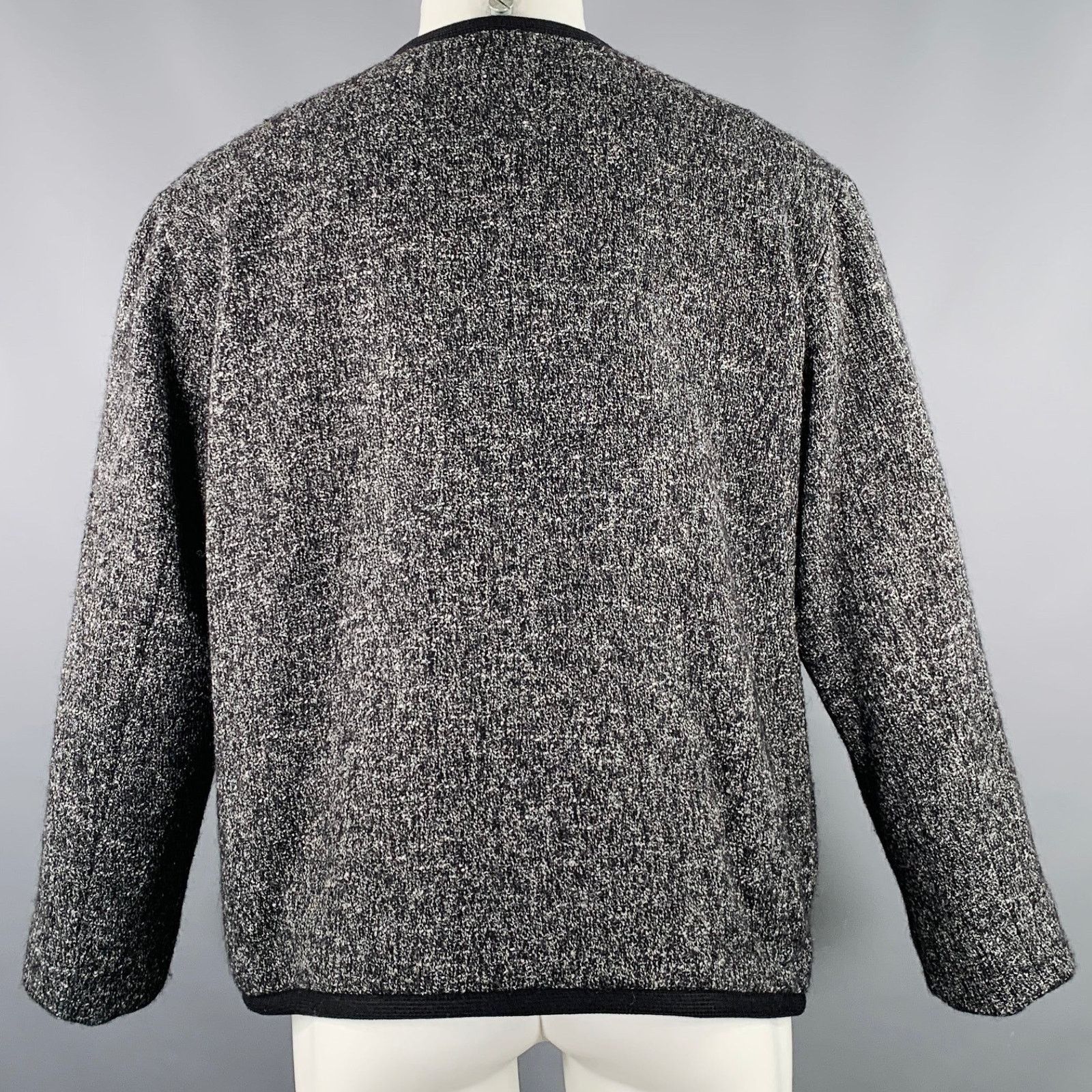 LE17SEPTEMBRE LE17SEPTEMBRE 36 Grey Black White Tweed Wool Blend Jacket Size US S / EU 44-46 / 1 - 4 Thumbnail