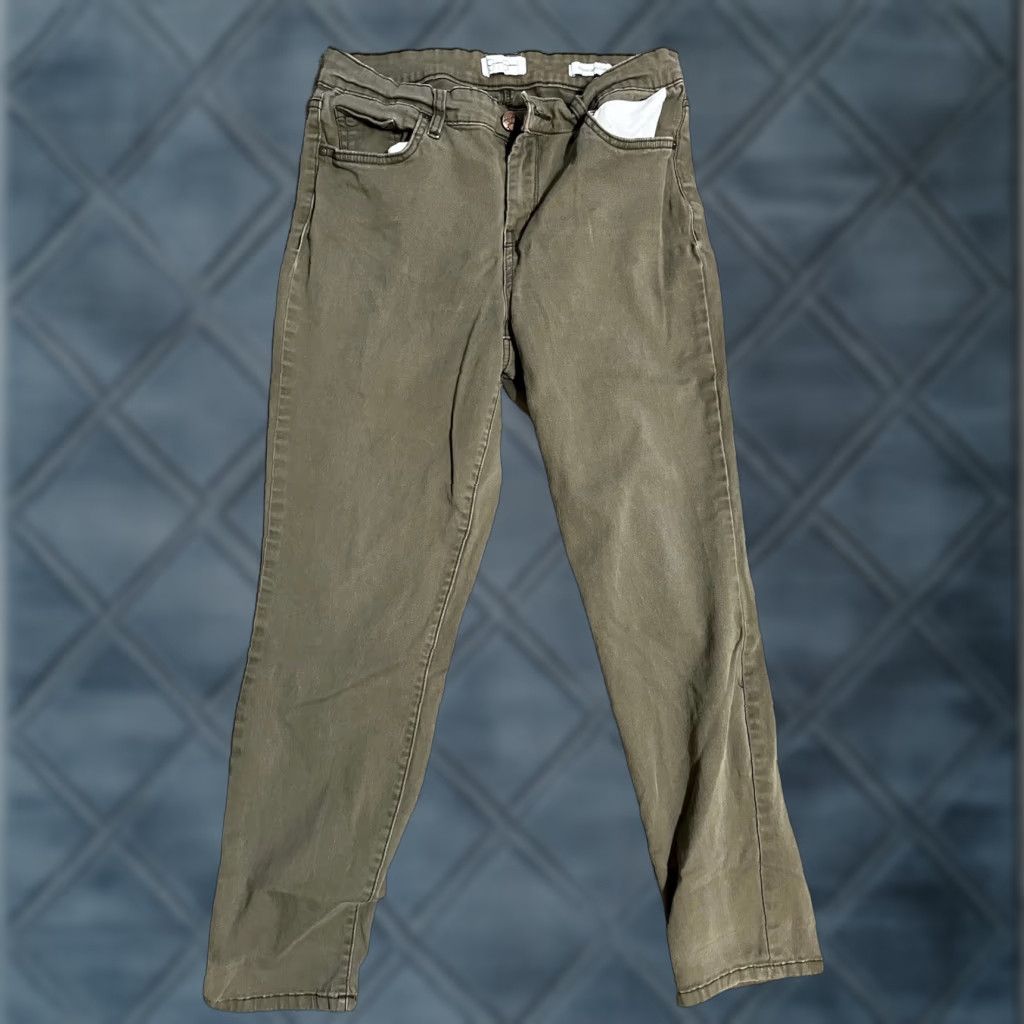 Jessica Simpson Jessica Simpson Jeans Women's Size 8/29 Relaxed Skinny Crop Brown Denim 5-Pocket Design Slim Adult Jeans Size 30" / US 8 / IT 44 - 1 Thumbnail