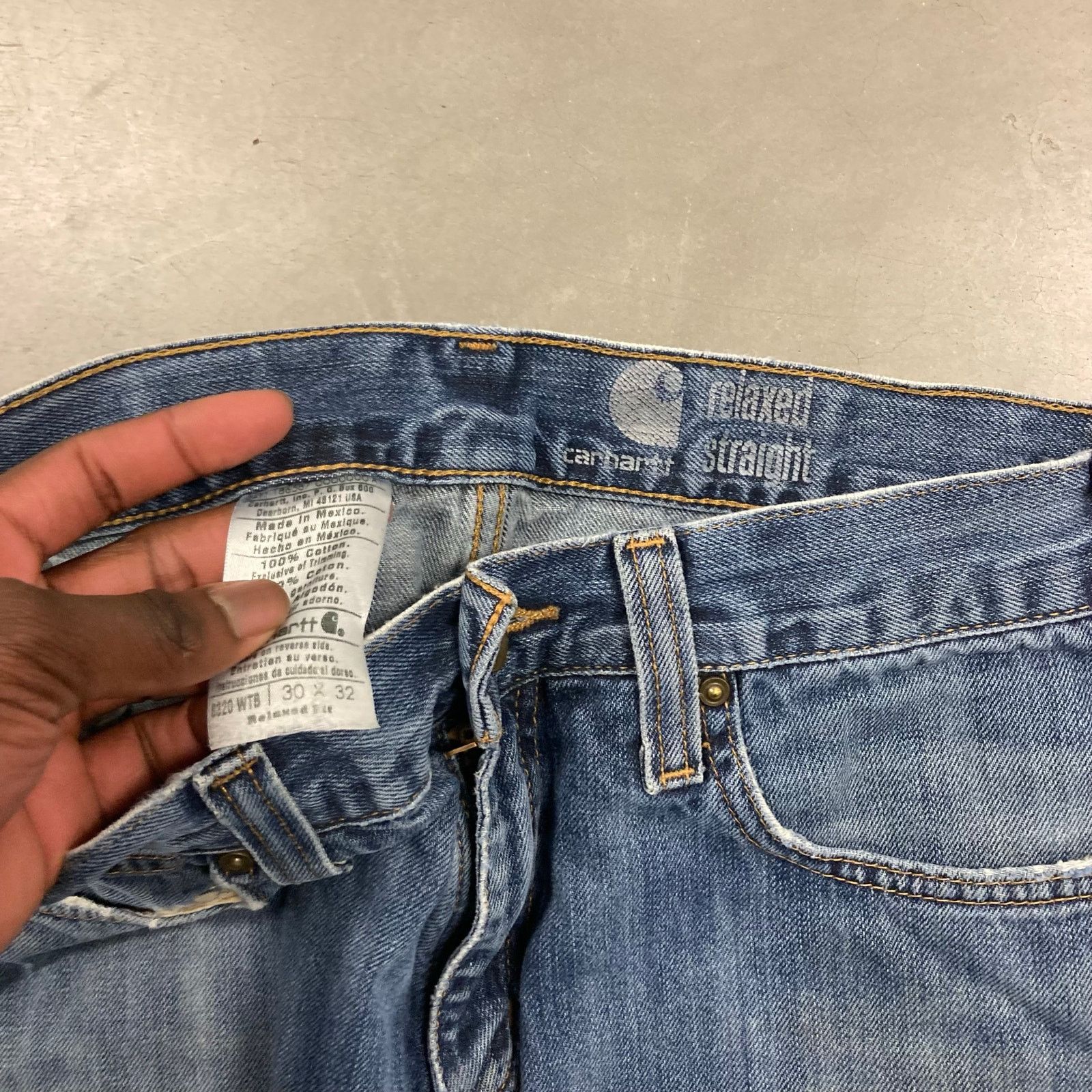 Old Navy × Vintage Relaxed Y2K Carhartt Jeans 30x32 Size US 30 / EU 46 - 5 Thumbnail