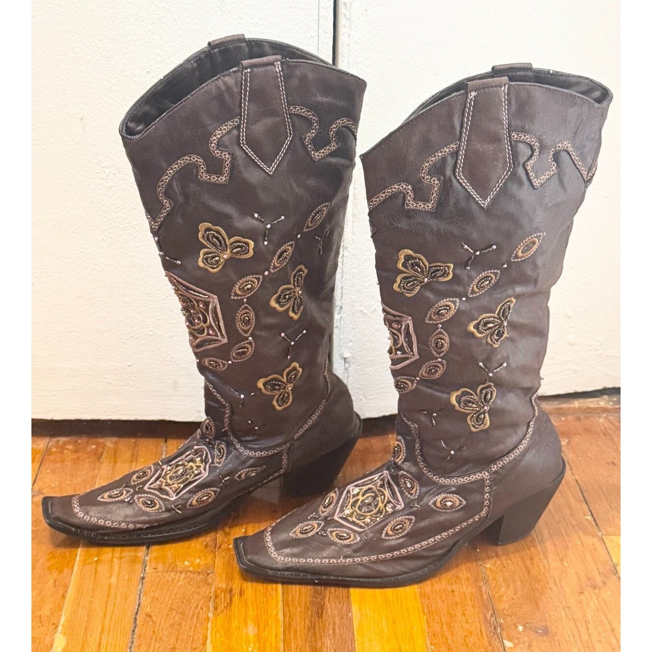 Vintage Vintage embellished beaded embroidered cowboy boots size 41 Size US 10 / IT 40 - 3 Thumbnail