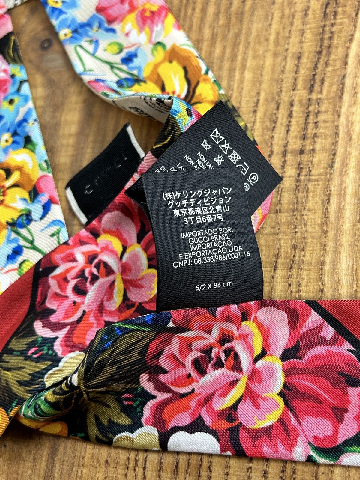 Gucci Gucci Silk Scarf Neck Bow Floral Flowers SS18 Limited Size ONE SIZE - 12 Thumbnail