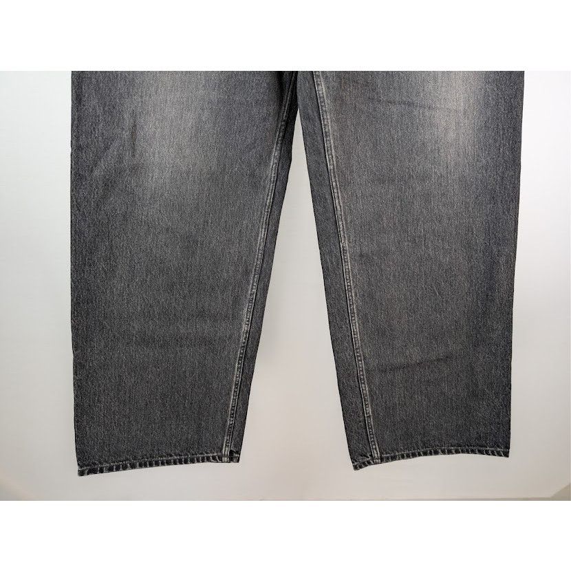 Balenciaga o1rshd1 Organic Japanese Denim Baggy Pants in Wash Black Size US 30 / EU 46 - 4 Thumbnail