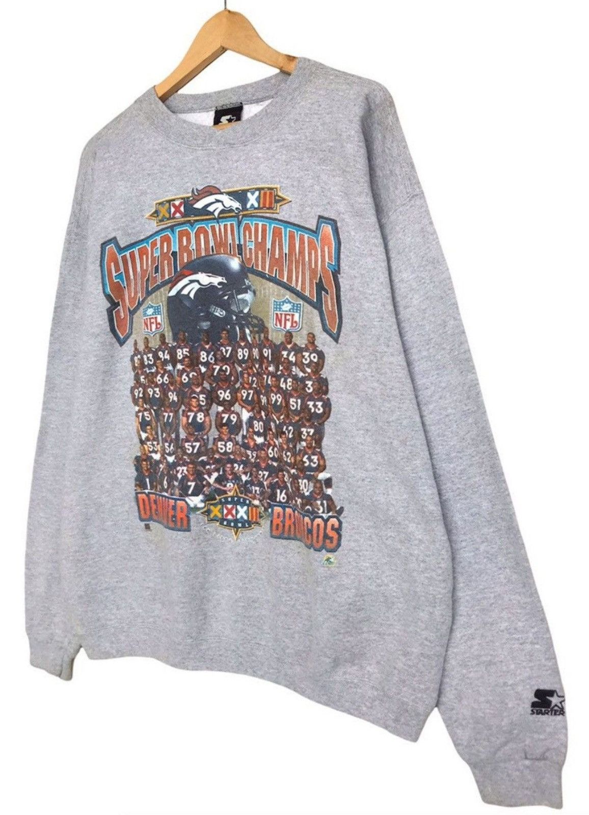 Vintage Super hot Bowl Champion Denver Broncos Football Pro Player Sweater 90s Sweatshirt