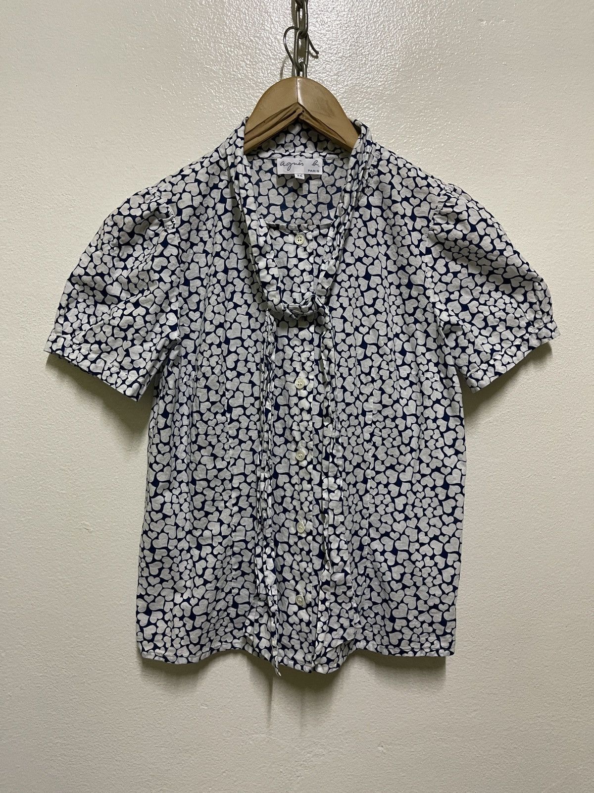 agnes b. Agnes b. Love Full Print Shirt Long Collar Size XS / US 0-2 / IT 36-38 - 1 Thumbnail