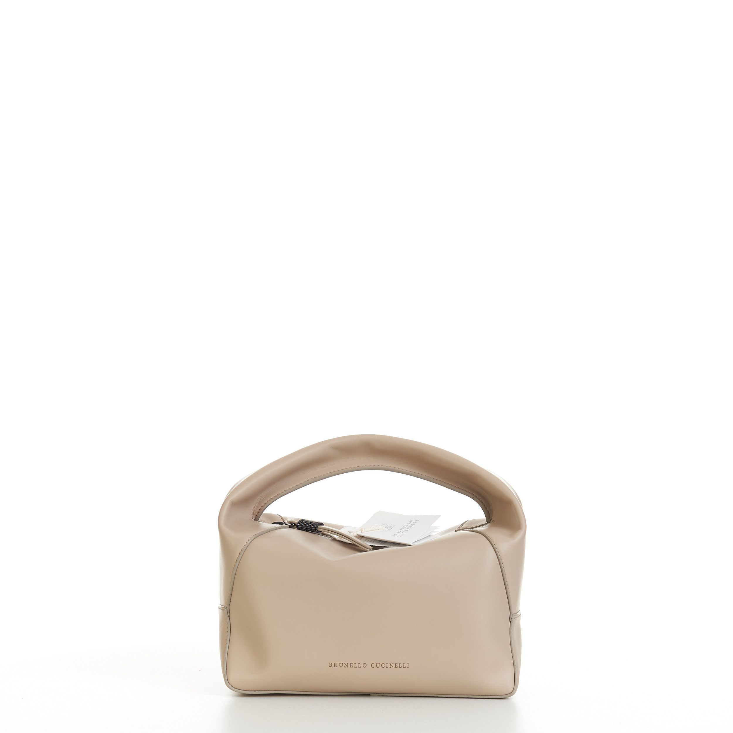 Brunello Cucinelli BC Duo Small Hobo Bag In Sand Calfskin Leather Size ONE SIZE - 1 Thumbnail