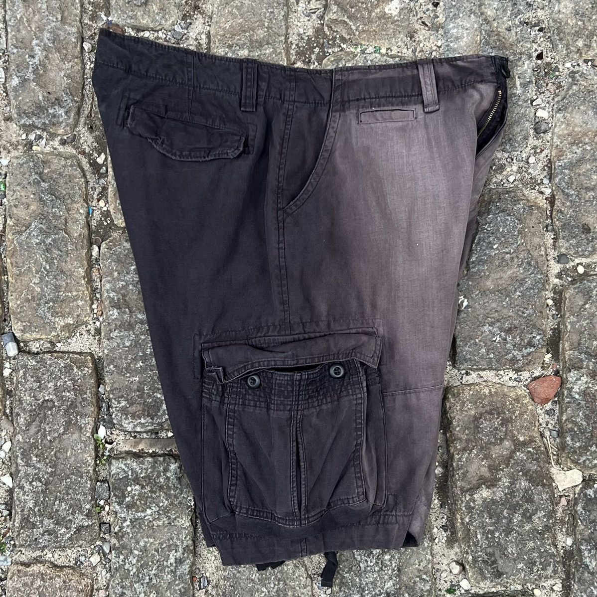 Vintage 2000s Rothco Cargo Shorts — Sunfaded Black “Ghost Dog” Size US 34 / EU 50 - 2 Thumbnail