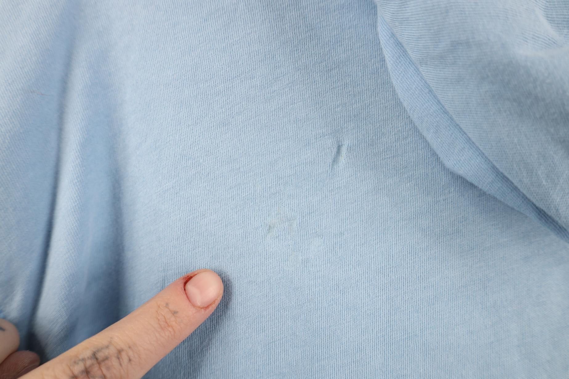 Lacoste Vtg Y2K Lacoste Logo Hoodie T-Shirt Carolina Blue Cotton Size US XL / EU 56 / 4 - 12 Thumbnail