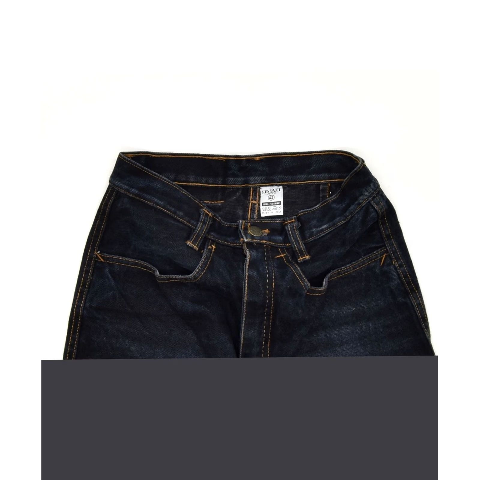 Vintage VINTAGE LES PANT Womens Tapered Jeans IT 42 Medium W26 L28 Navy Blue Classic I110 Size 32" / US 10 / IT 46 - 3 Thumbnail