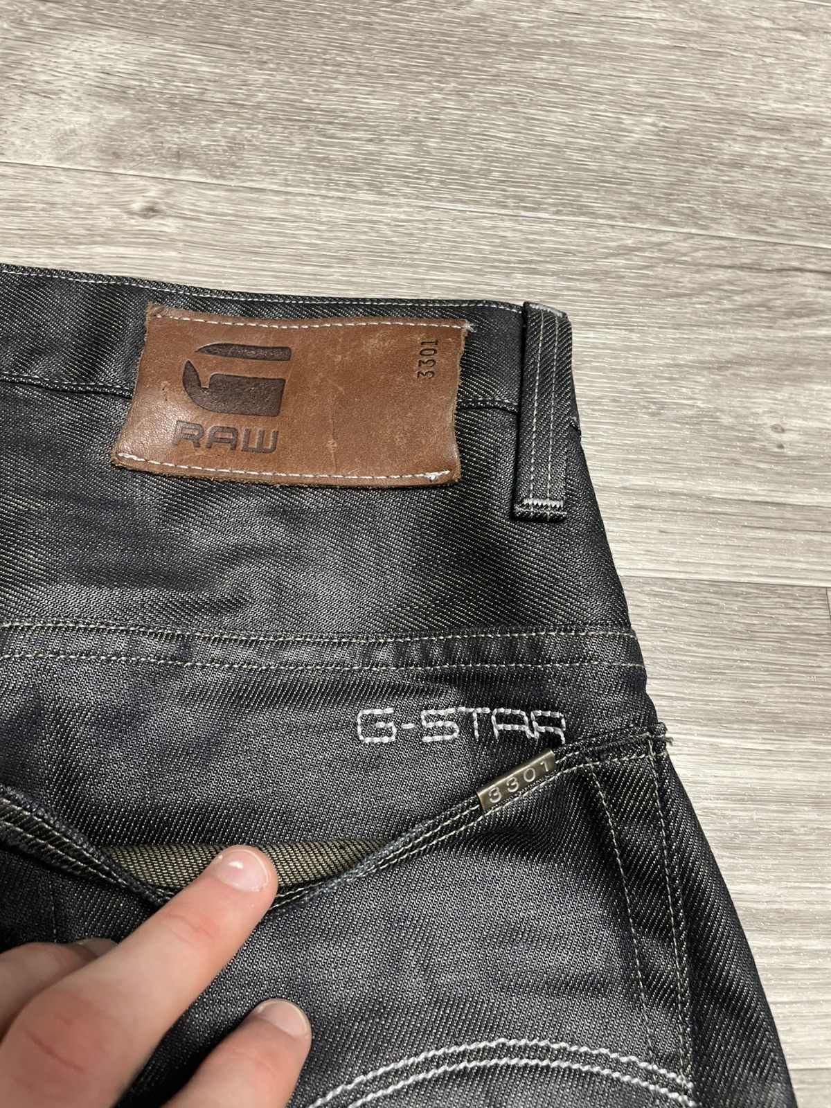 G-Star 32/32 Vintage G-Star Raw 3301 Straight Washed Denim Jeans Size US 32 / EU 48 - 25 Thumbnail
