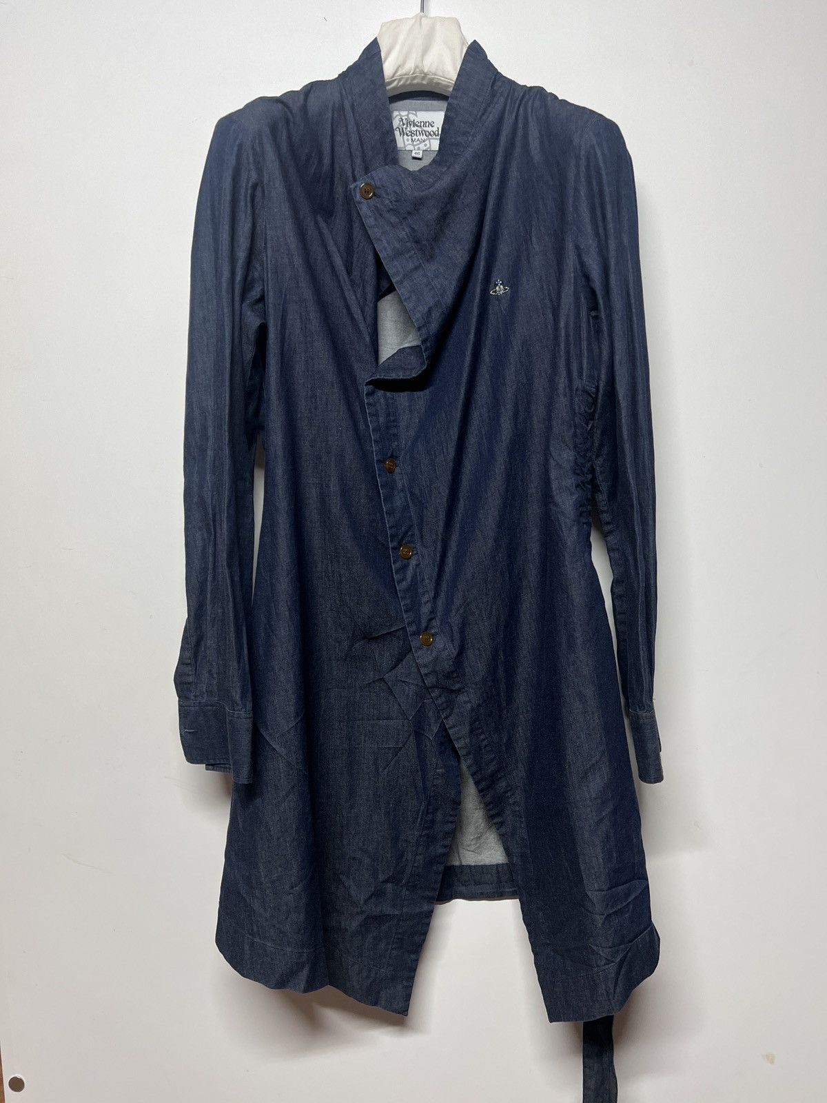 ASYMMETRICAL ROBE-STYLE SHIRT