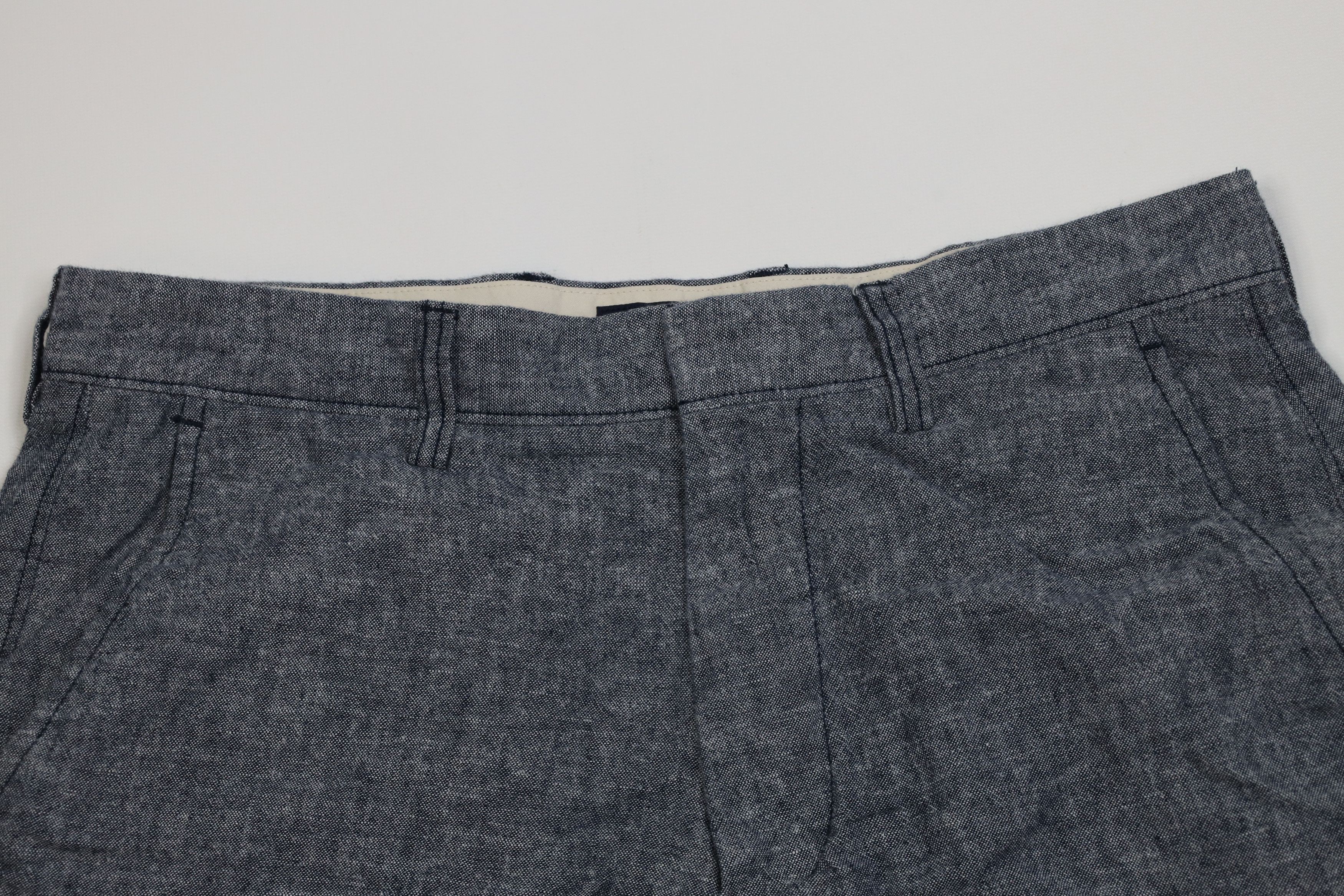 J.Crew J Crew Linen Blend Chambray Above Knee Chino Shorts Blue 9 Size US 31 - 2 Thumbnail