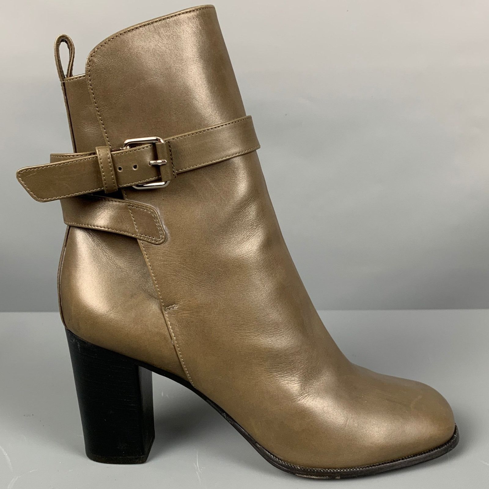 Celine CELINE Size 10 Grey Ankle Strap Boots Size US 10 / IT 40 - 2 Thumbnail