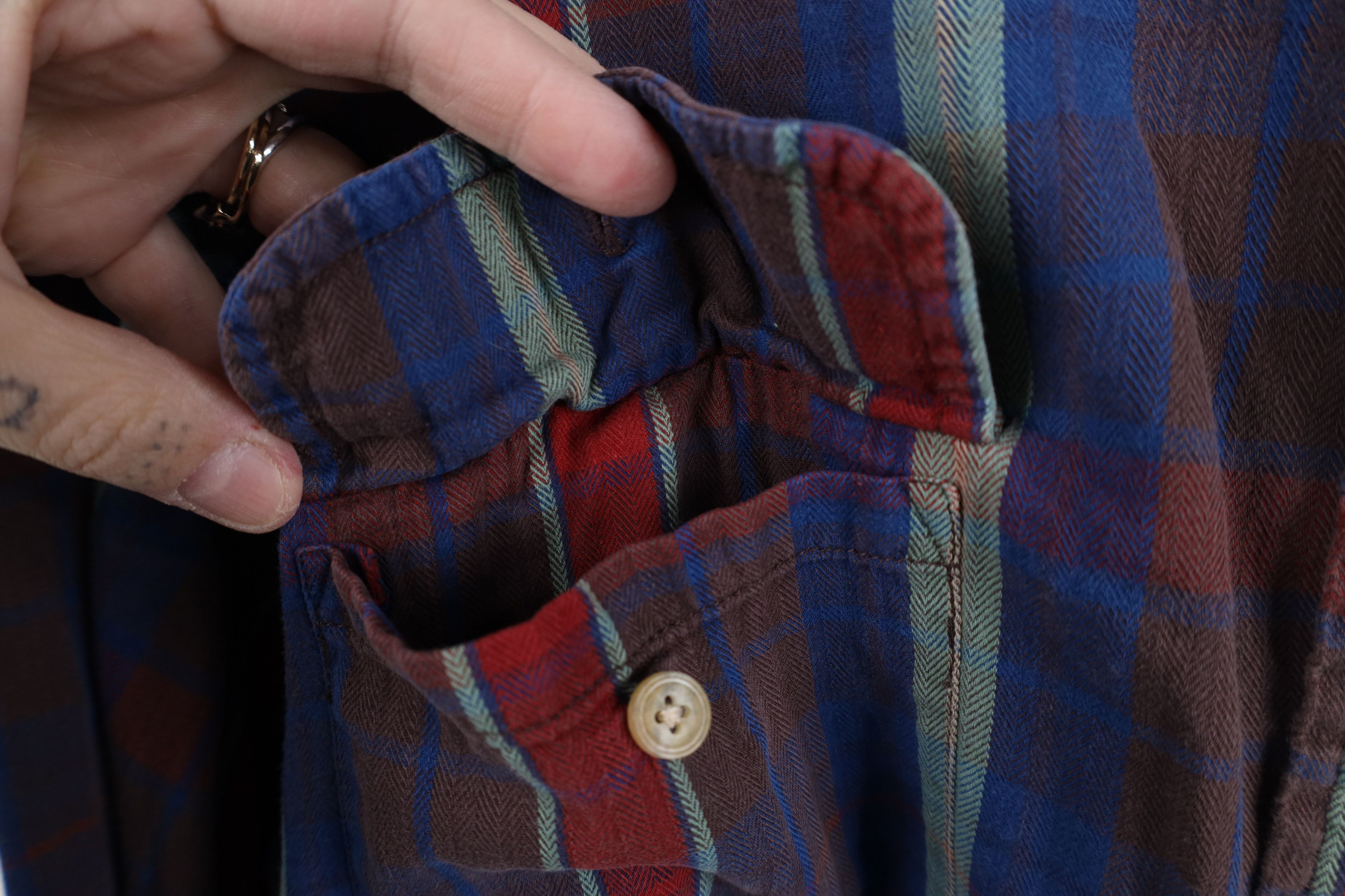Vintage Vintage 90s Streetwear Rainbow Plaid Flannel Button Shirt Size US XL / EU 56 / 4 - 9 Thumbnail