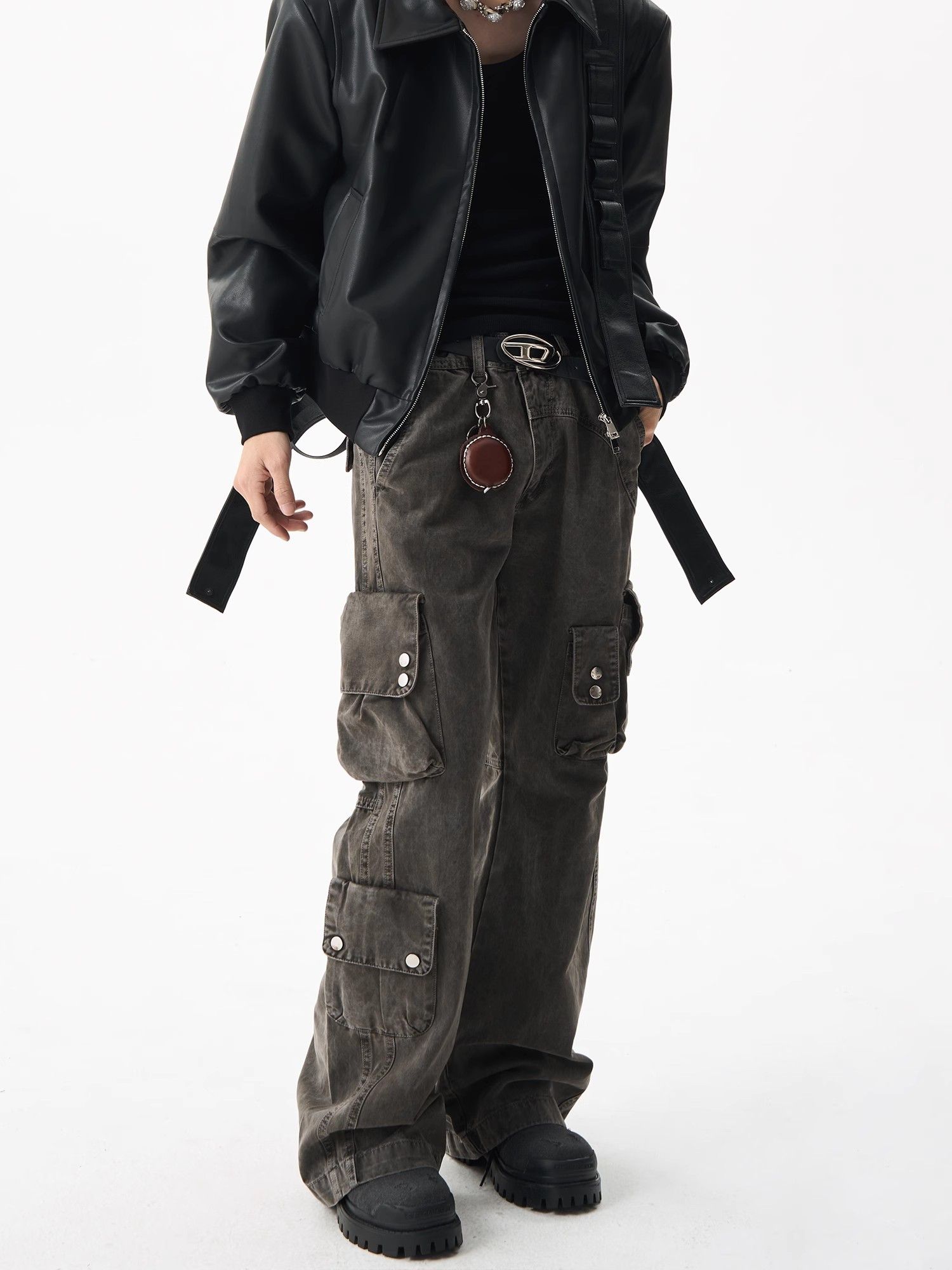 image of Pocket Workwear Jeans in Grey, Men's (Size 32)
