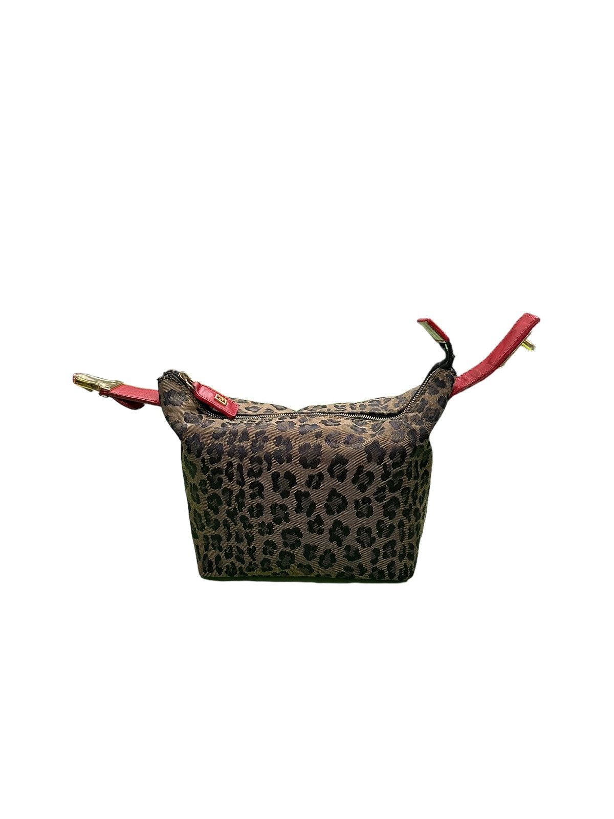 AUTHENTIC VINTAGE FENDI LEOPARD MINI VANITY POUCH