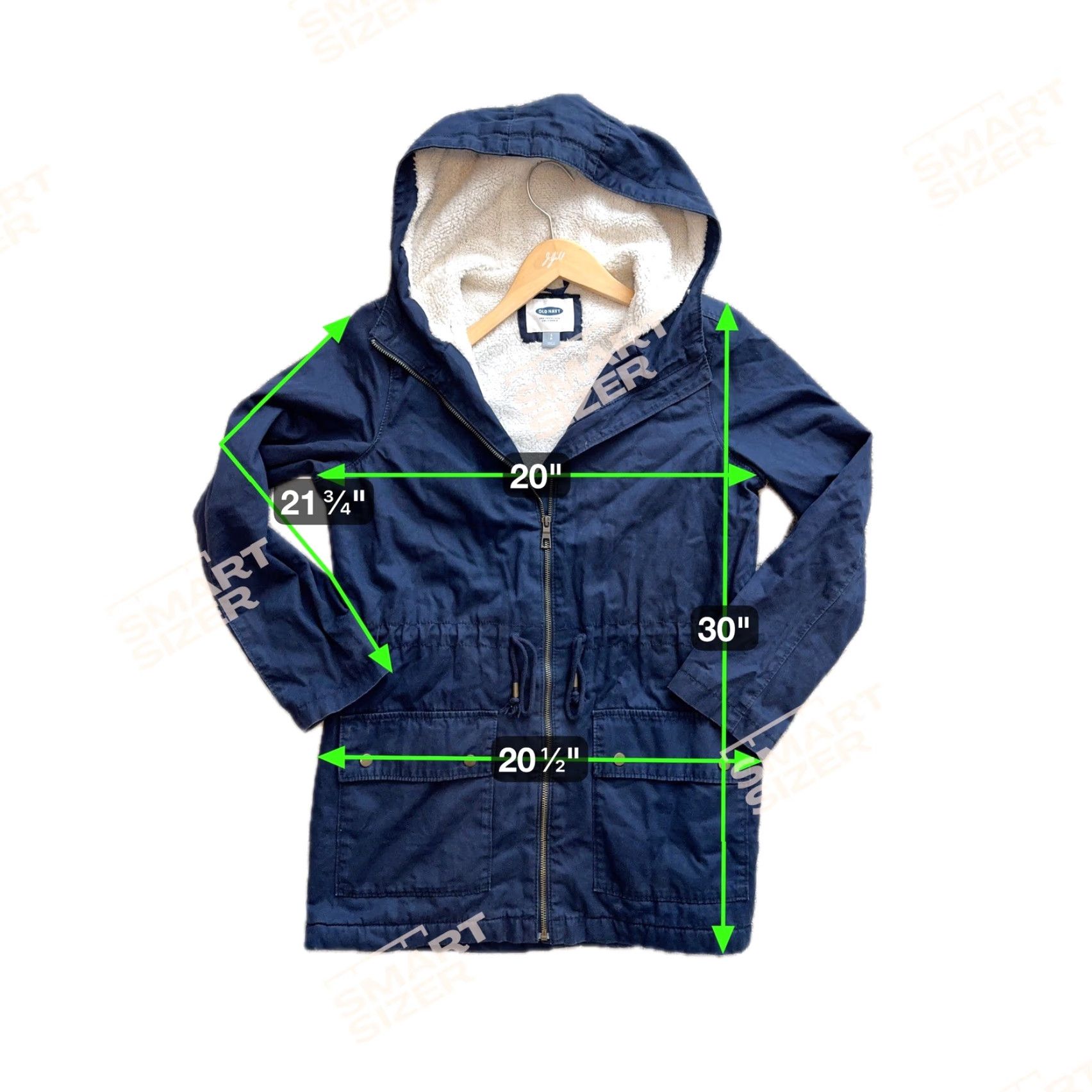 Old Navy Old Navy Jacket Hooded Sherpa Lined Barn Coat Blue Navy Size S Casual Women Size S / US 4 / IT 40 - 2 Thumbnail