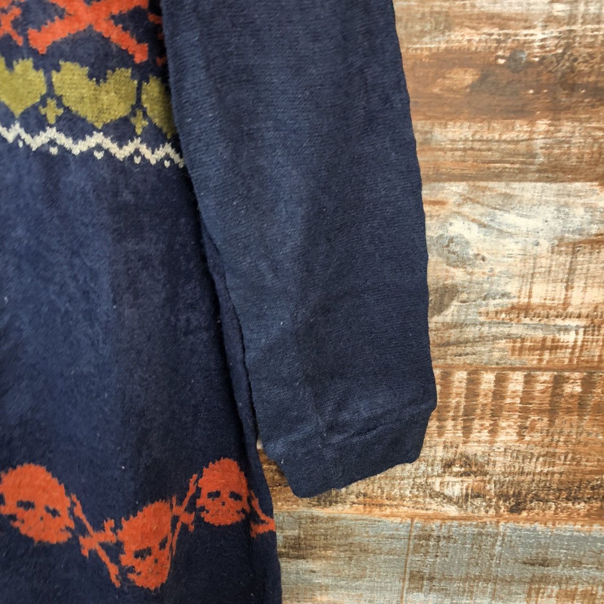 Homespun Knitwear Bemymuse Dark Blue skull Knitwear #A2056 Size M / US 6-8 / IT 42-44 - 8 Thumbnail