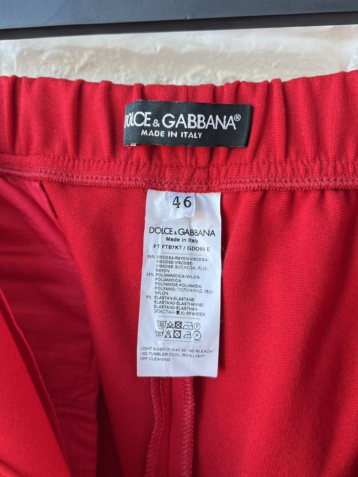 Dolce & Gabbana Dolce&Gabbana Red D&G Logo Track Pants Size 28" / US 6 / IT 42 - 8 Thumbnail