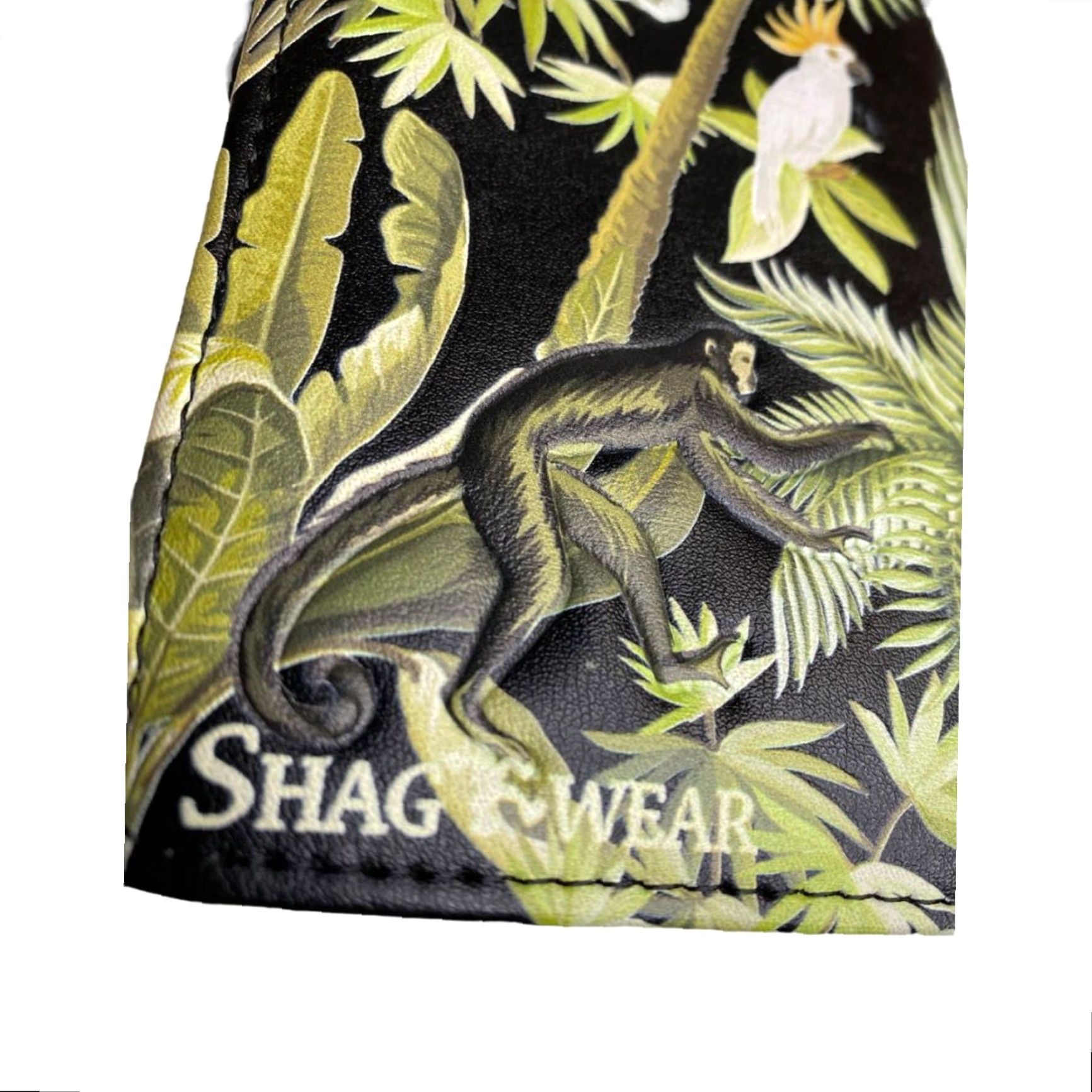 Vintage Shag Wear Canada Wallet Bifold Sloth Lemur Monkey Vegan Leather Green Women Wallet Size ONE SIZE - 6 Thumbnail
