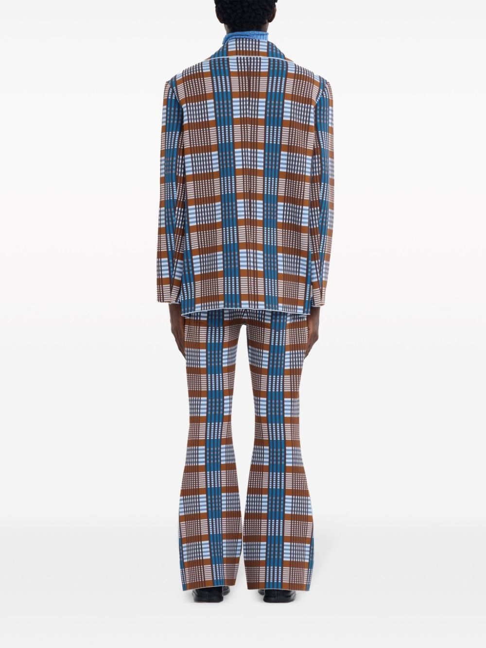 Marni oc11z0525 Plaid-Check Single-Breasted Blazer in Multicolor Size US L / EU 52-54 / 3 - 4 Thumbnail