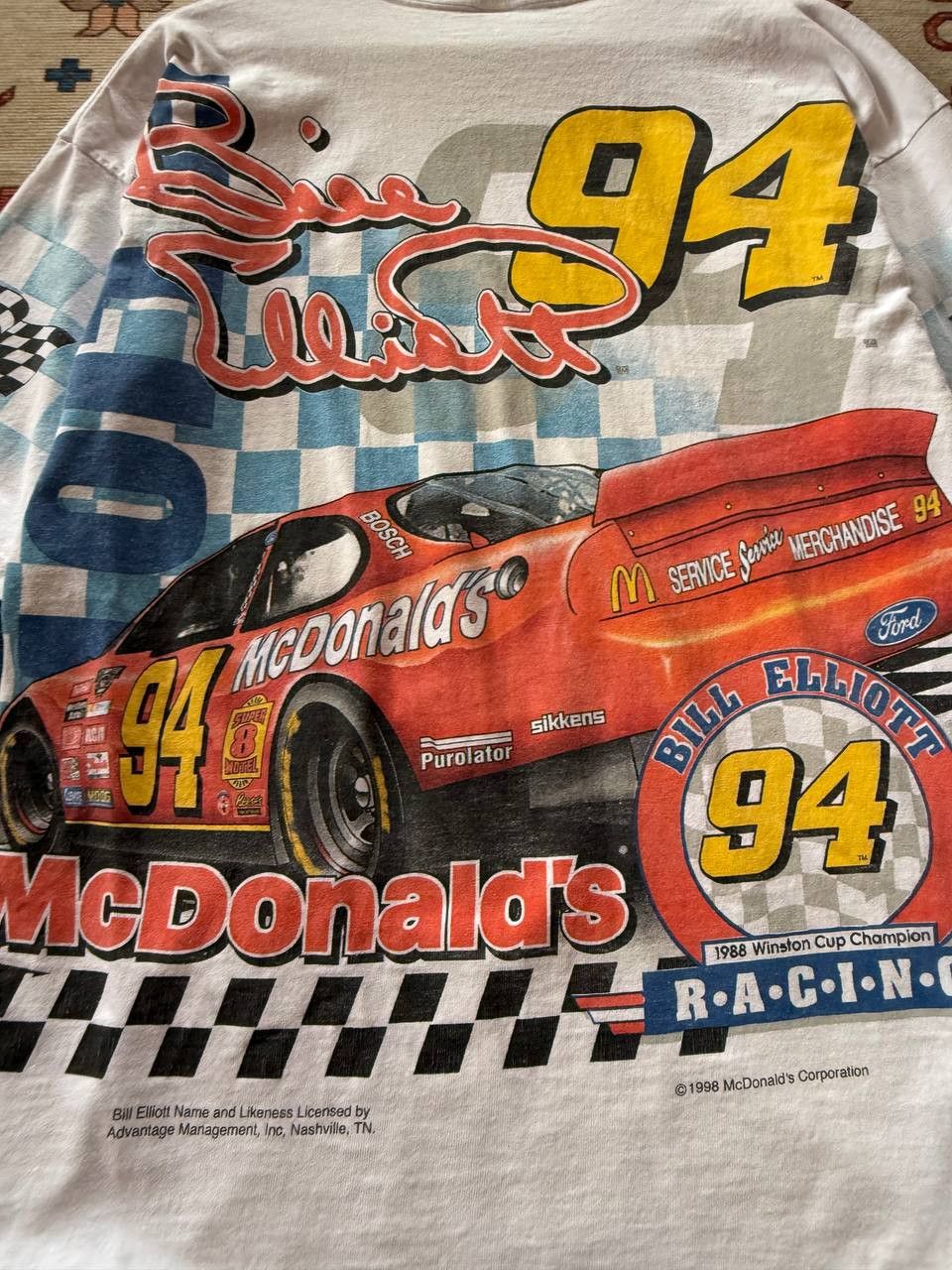 NASCAR VERY RARE 1998 Nascar Bill Elliott X McDonald's Shirt Size US L / EU 52-54 / 3 - 9 Thumbnail