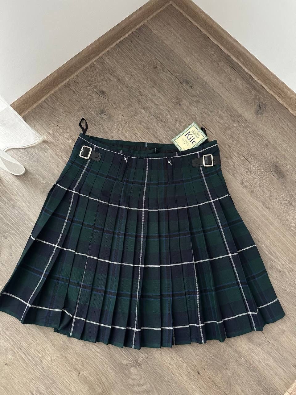 Vintage Vintage Scottish Highland Woven Green Cell Skirt Kilt Size 30" / US 8 / IT 44 - 6 Thumbnail