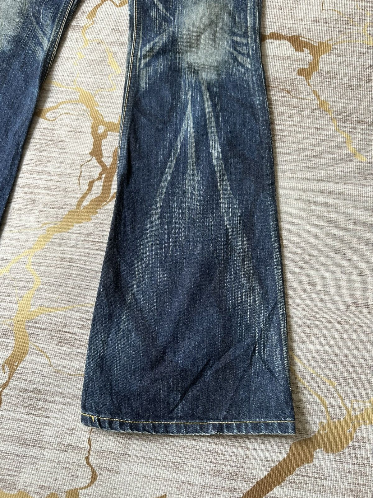 Tornado Mart FLARE Edwin 503 Claw Marks Design Denim Size US 30 / EU 46 - 7 Thumbnail