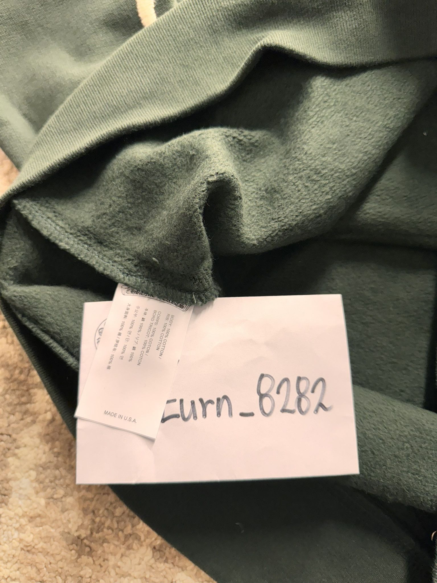 Chrome Hearts chrome hearts script logo embroidery half zip GREEN MEDIUM Size US M / EU 48-50 / 2 - 7 Thumbnail