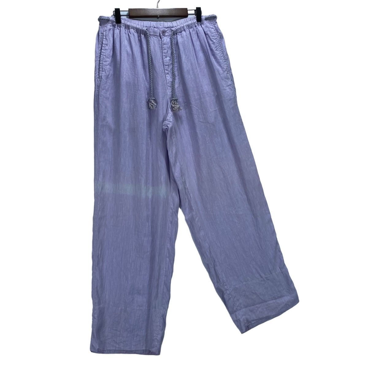 Issey Miyake Issey Miyake Lavender Linen Blend Wide Leg Pants Size US 32 / EU 48 - 2 Thumbnail