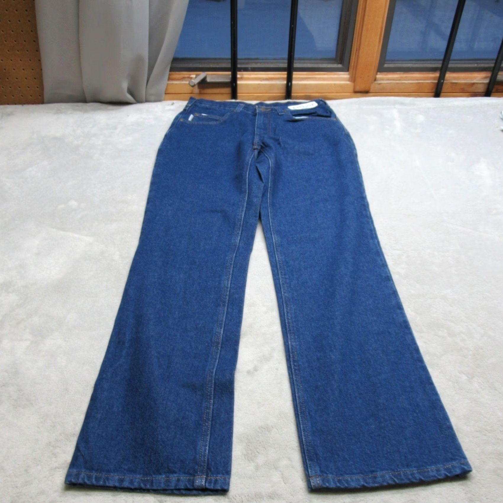 Carhartt Carhartt Jeans Mens 30x32 Medium Wash Denim Straight Leg Relaxed Fit Button Zip Fly 5-Pocket Solid Denim Cotton Size US 30 / EU 46 - 2 Thumbnail