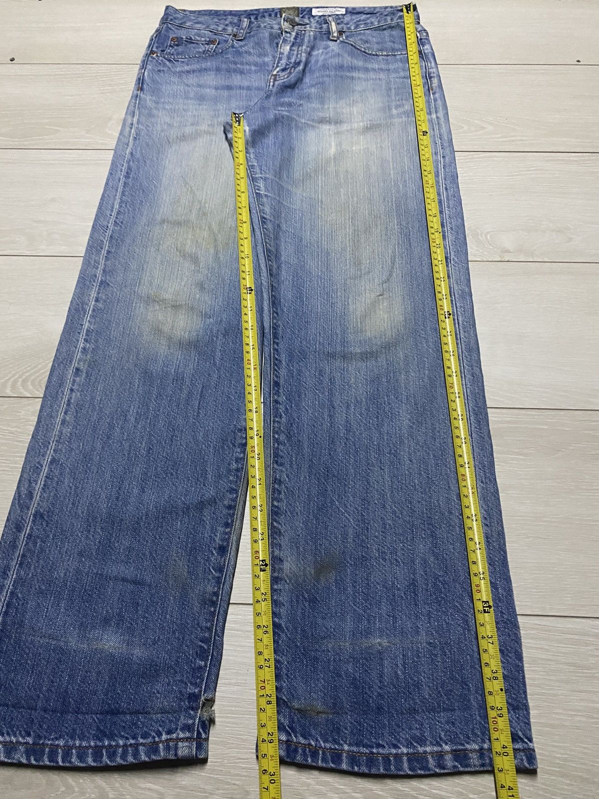 Japanese Brand Vintage Japanese Brand Back Number Faded Distressed Loose Size US 32 / EU 48 - 12 Thumbnail