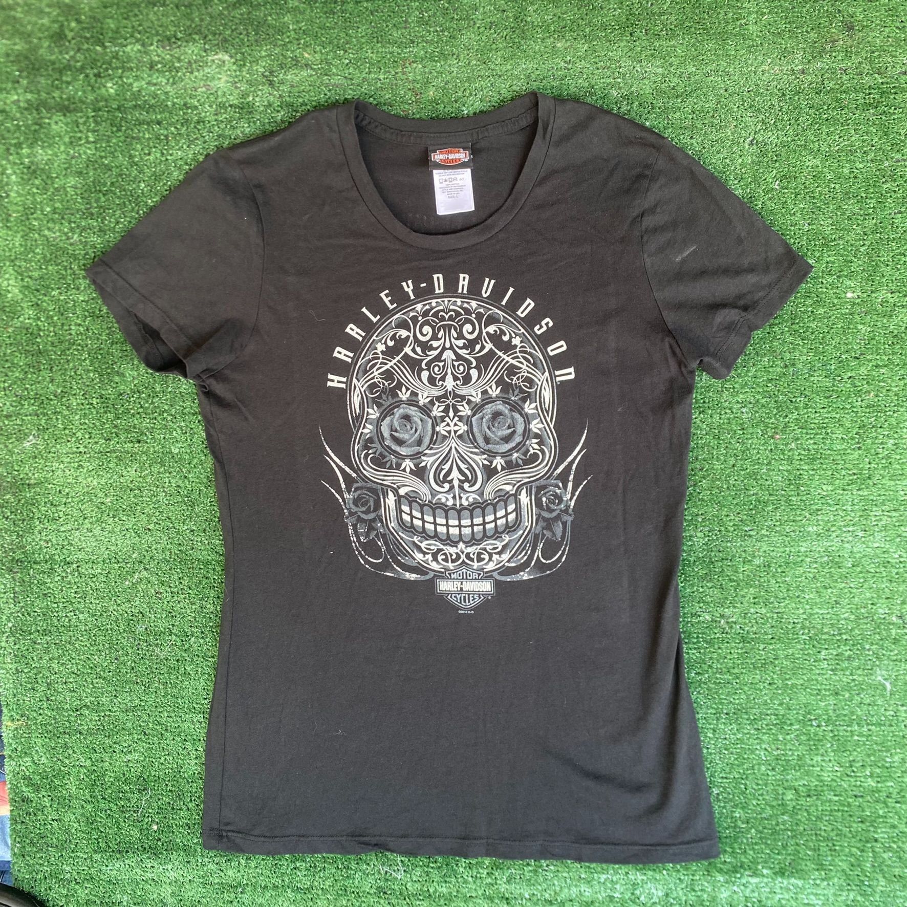 Harley Davidson Vintage Y2K Harley Davidson Skull T-Shirt Dallas Texas Aztec Size L / US 10 / IT 46 - 1 Thumbnail
