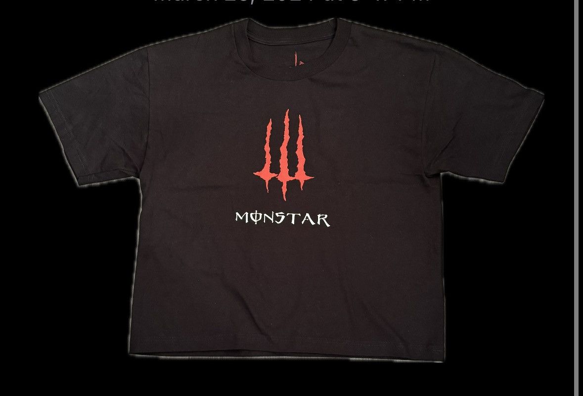 image of Kim Krueger Kim Kruger Red ‘Monstar’ T- Shirt in Black, Men's (Size Medium)