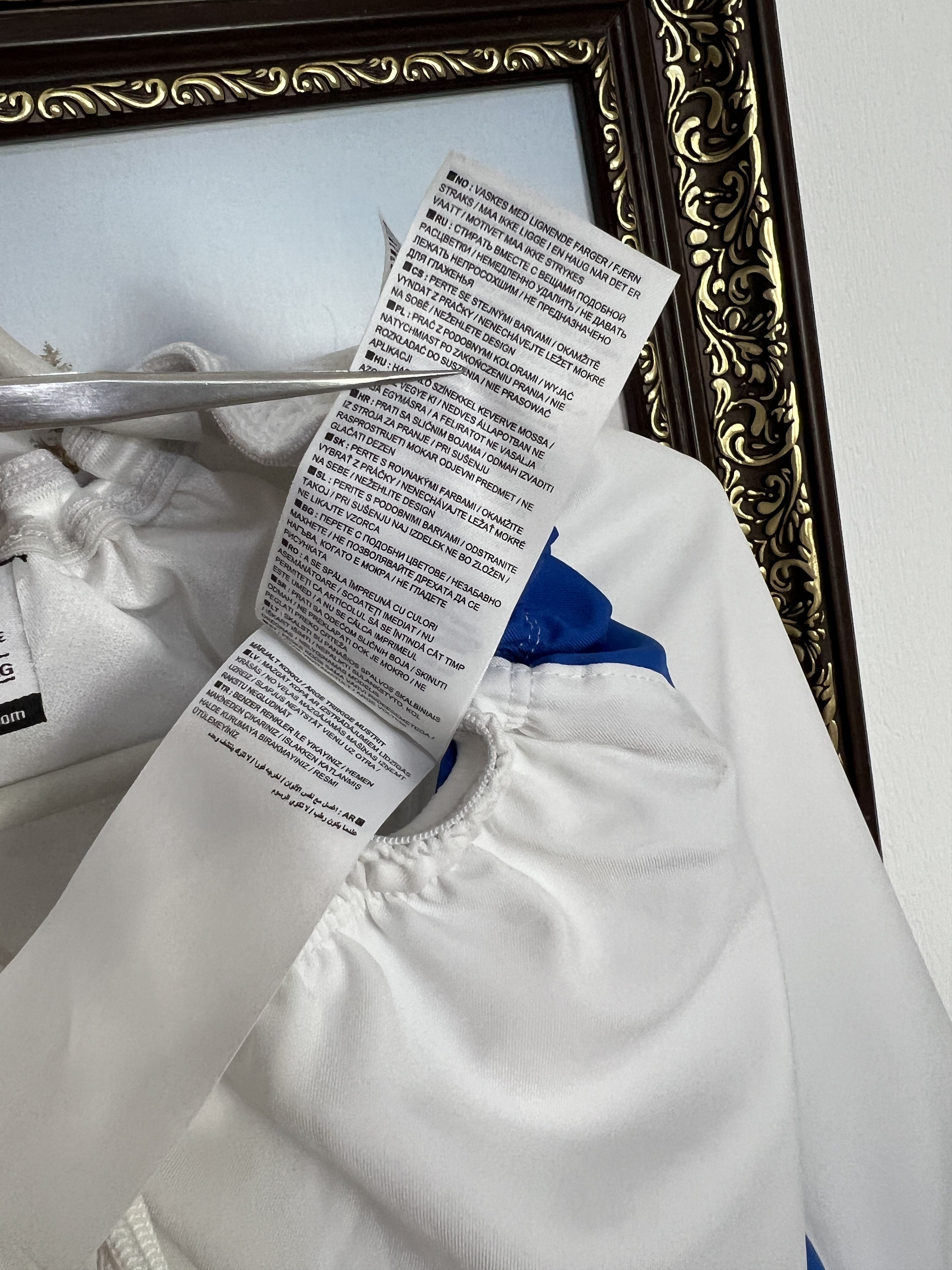 Nike Nike Zurich Football White Blue Shorts Soccer Mens Athletic Size US 36 / EU 52 - 9 Thumbnail