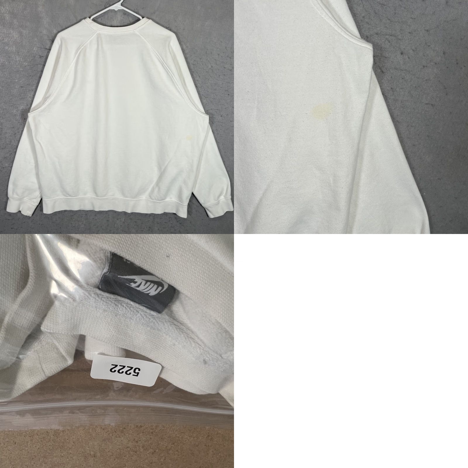 Nike VINTAGE Nike Sweatshirt 90s White Crewneck Adult XL Rose Gold Swoosh Mens Size US XL / EU 56 / 4 - 8 Thumbnail